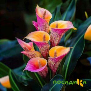 Калла Оникс купить по цене от 450р. в интернет-магазине «Посадика» с доставкой почтой в в Николаевске и по всей России – [изображение №1].