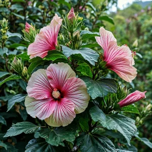 Гибискус Иден Бьюти купить по цене от 460р. в интернет-магазине «Посадика» с доставкой почтой в в Николаевске и по всей России – [изображение №1].