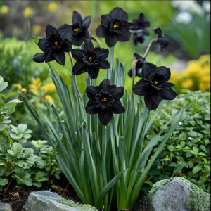 Нарцисс Тень Королевы купить по цене от 500р. в интернет-магазине «Посадика» с доставкой почтой в в Николаевске и по всей России – [изображение №1].